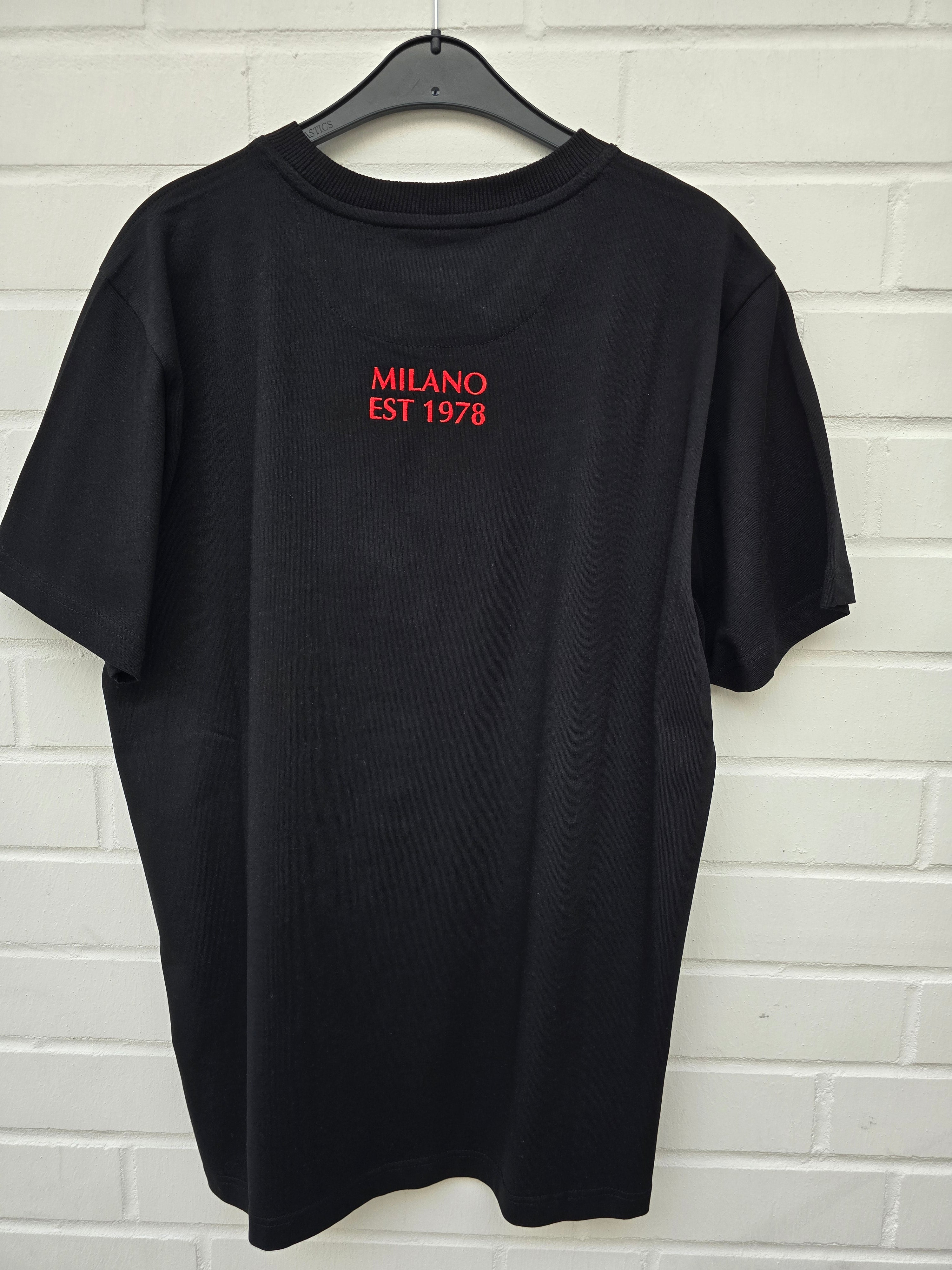 Carlo Colucci Tshirt schwarz / grau Großes C Brust