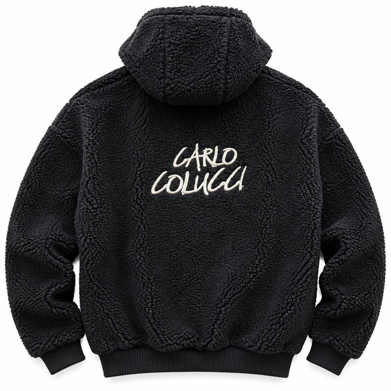 Carlo Colucci Wendejacke Logo Stick schwarz weiß C7627
