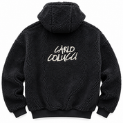 Carlo Colucci Wendejacke Logo Stick schwarz weiß C7627
