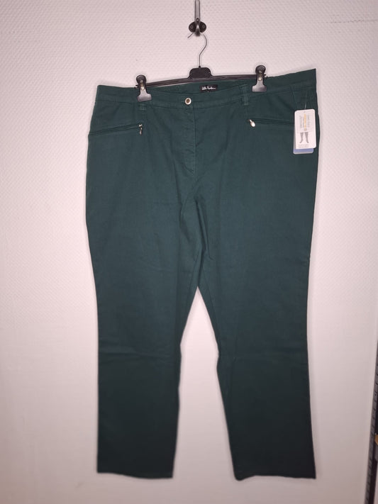 (U21) Ulla Popken Hose dunkel grün 629386 41