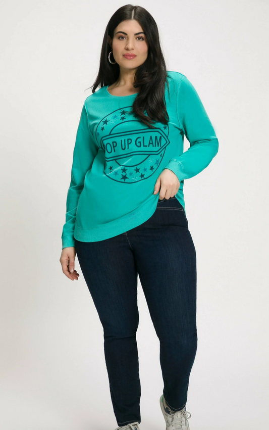(U3) Ulla Popken Pullover türkis 809930 457