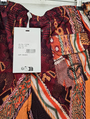 (Stange2) Carlo Colucci Badehose muster orange braun Gr M