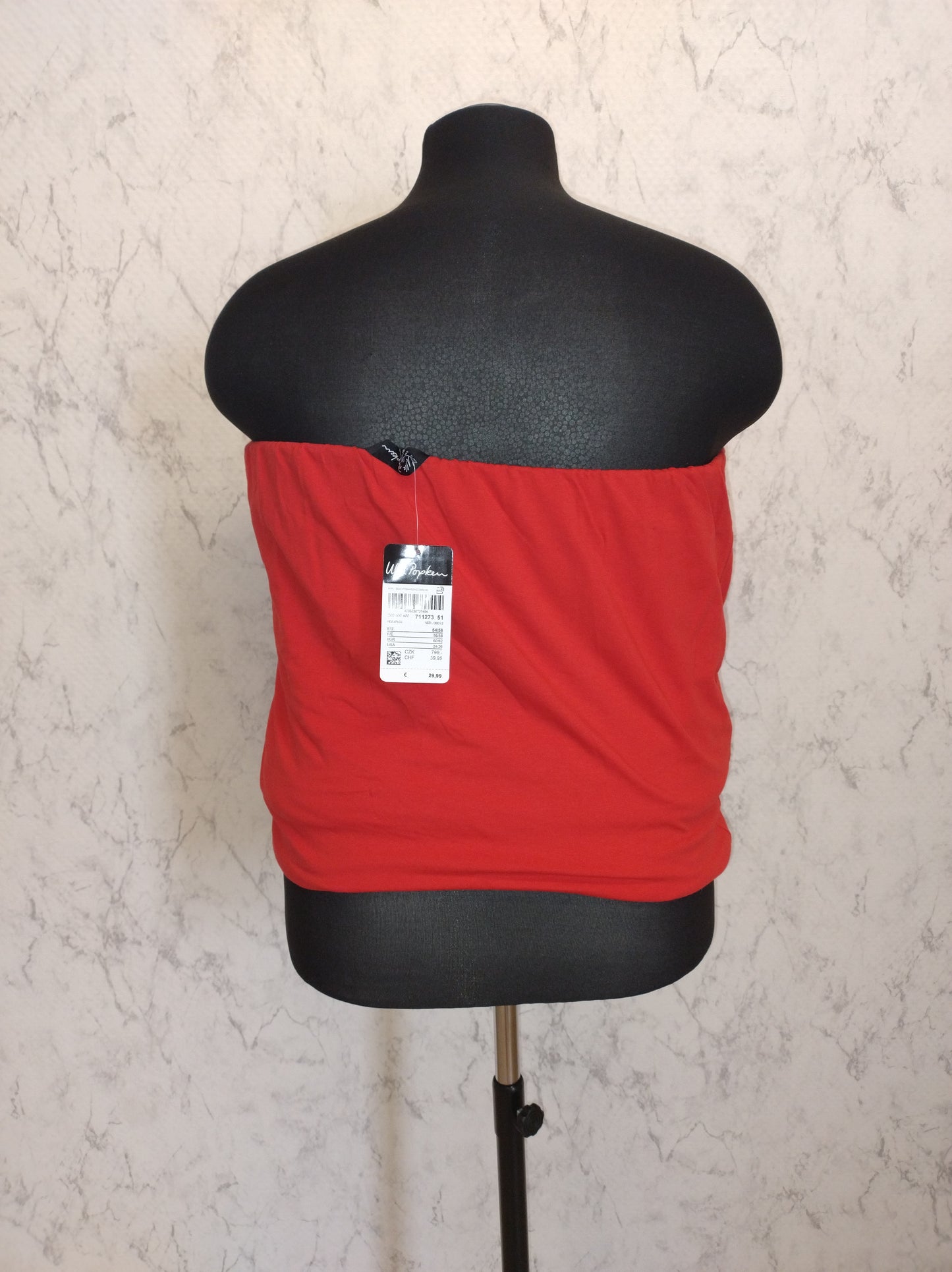 (U45) Ulla Popken Tube top Rot 2erpack 711273 51