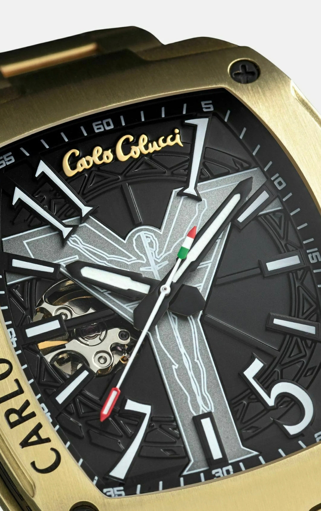 Nr8 Carlo Colucci Armbanduhr gold Automatik + 2 Jahre Herstellergarantie