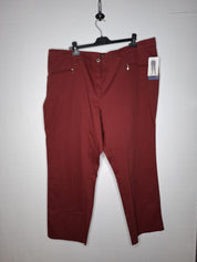 (U21) Ulla Popken Hose rot 654032 50