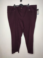 (U6) Ulla Popken Hose dunkel lila 624193 88