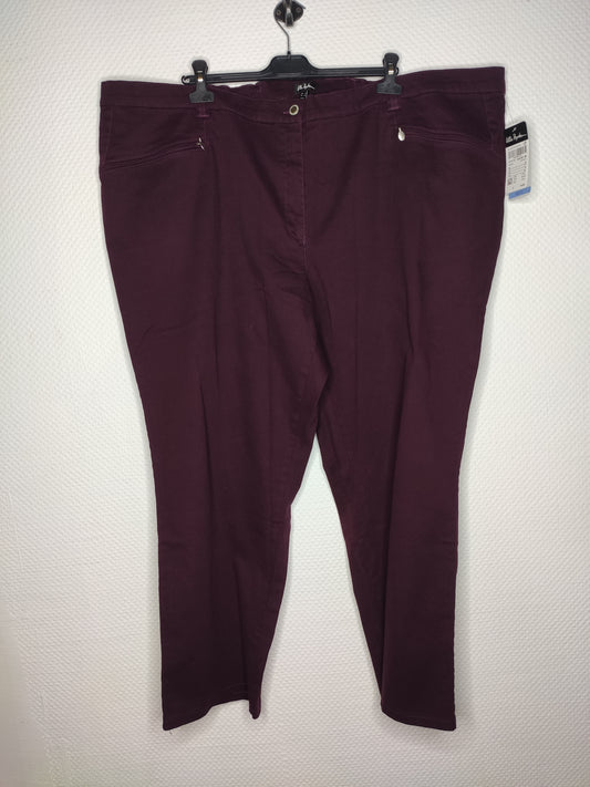 (U6) Ulla Popken Hose dunkel lila 624193 88