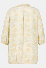 (U26) Ulla Popken Bluse Gelb Blumenmuster 801378 608
