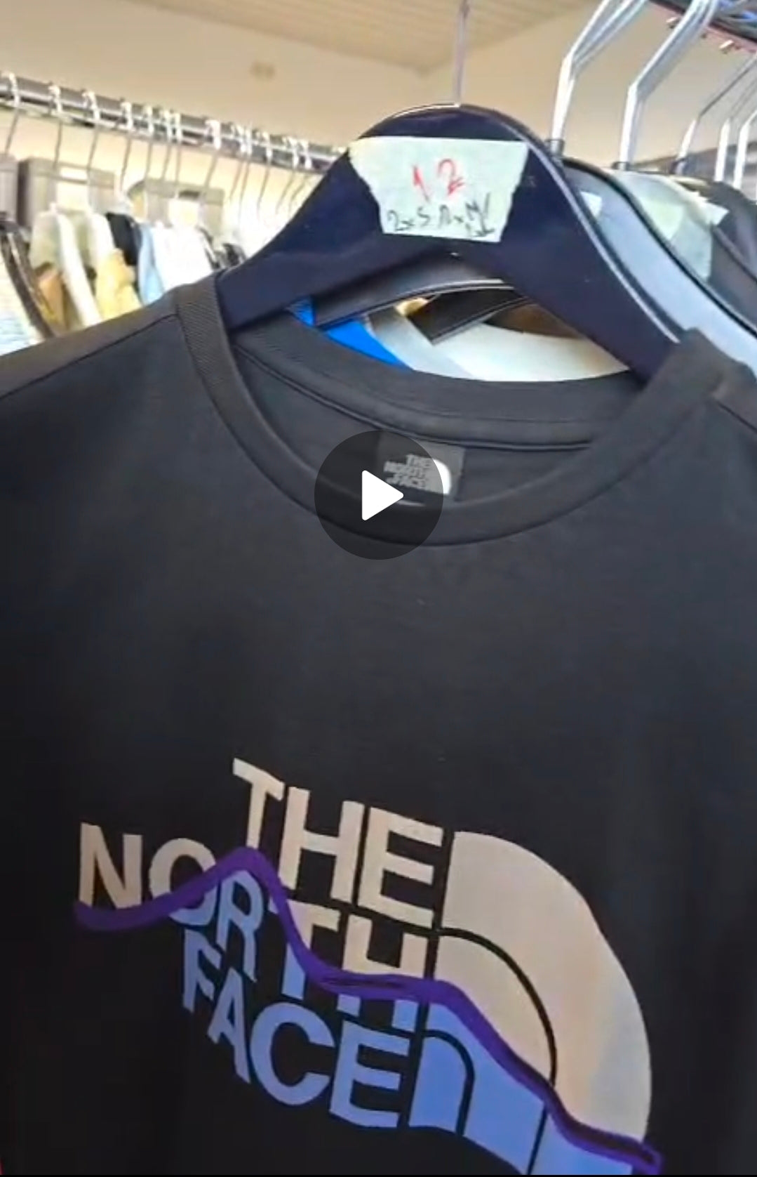 Nr 12 The North Face Tshirt schwarz blau (78)