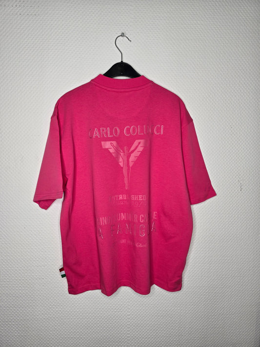 (41) Carlo Colucci T Shirt pink oversize unisex