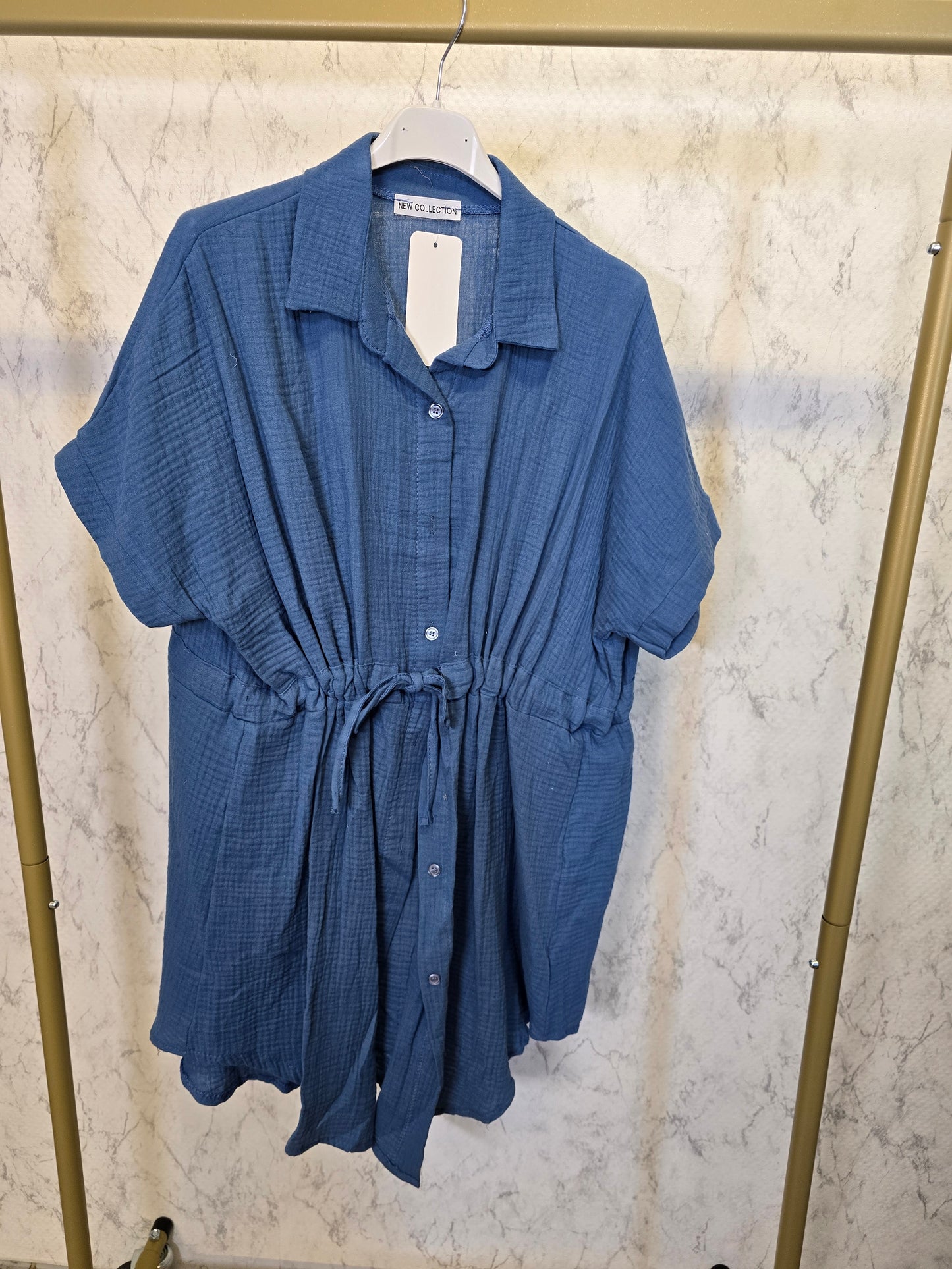 Musselin Kleid Baumwolle Sommer Unterknie lang