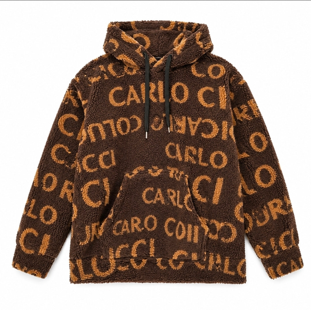 Carlo Colucci Teddyhoodie braun