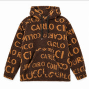 Carlo Colucci Teddyhoodie braun
