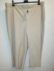 (U36) Ulla Popken Lederhose Capri Beige 800456 150