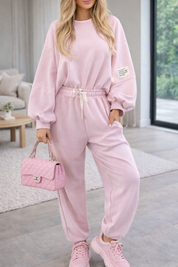 Jogger Set Sweatpulli Hose hellblau, rosa, beige, mintgrün