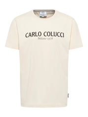 Original Carlo Colucci Tshirt Basic Schlicht verschiedene Farben.