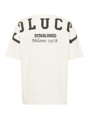Carlo Colucci Tshirt Rücken Logo schwarz weiß hellblau