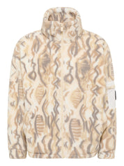 (144) Carlo Colucci Teddyjacke beige muster unisex Jacke