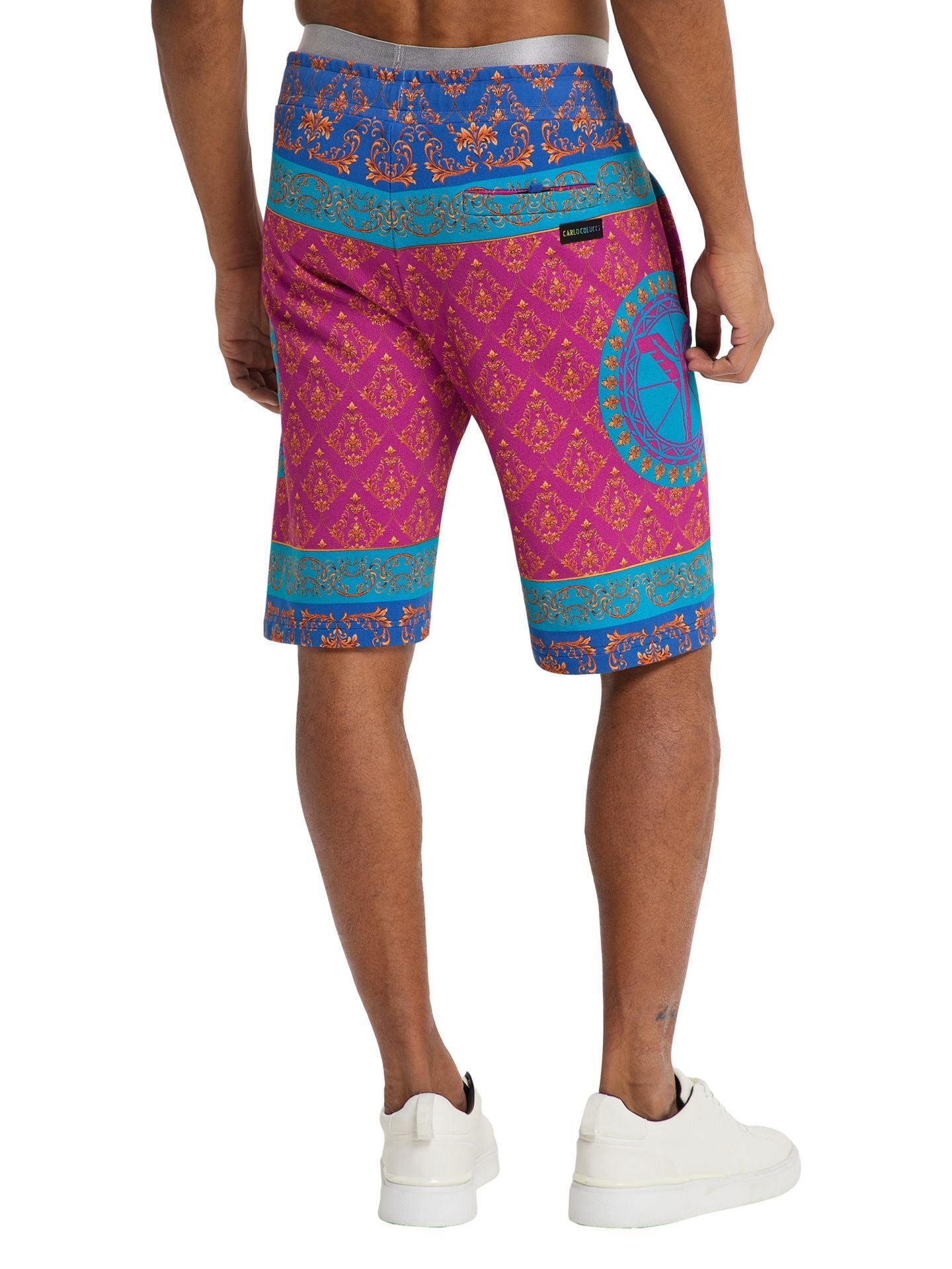 Carlo Colucci Herren Short blaupink DAH-C4310-121