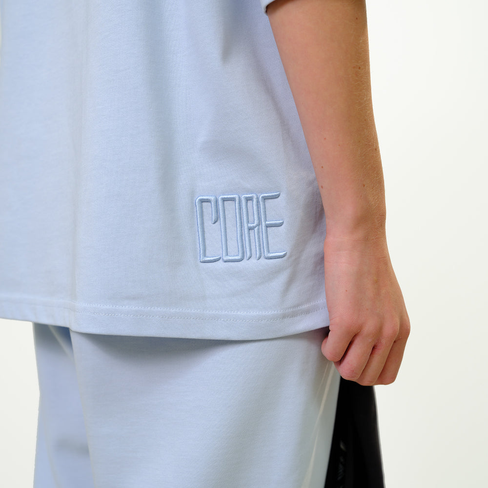 Alessandro Magno Core "2.0" Set unisex Tshirt Jogger Hose babyblau cremeweiß