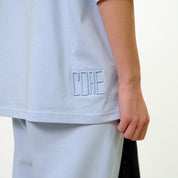 Alessandro Magno Core "2.0" Set unisex Tshirt Jogger Hose babyblau cremeweiß