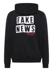 Carlo Colucci Fake News Hoodie schwarz weiß C4227 -114-