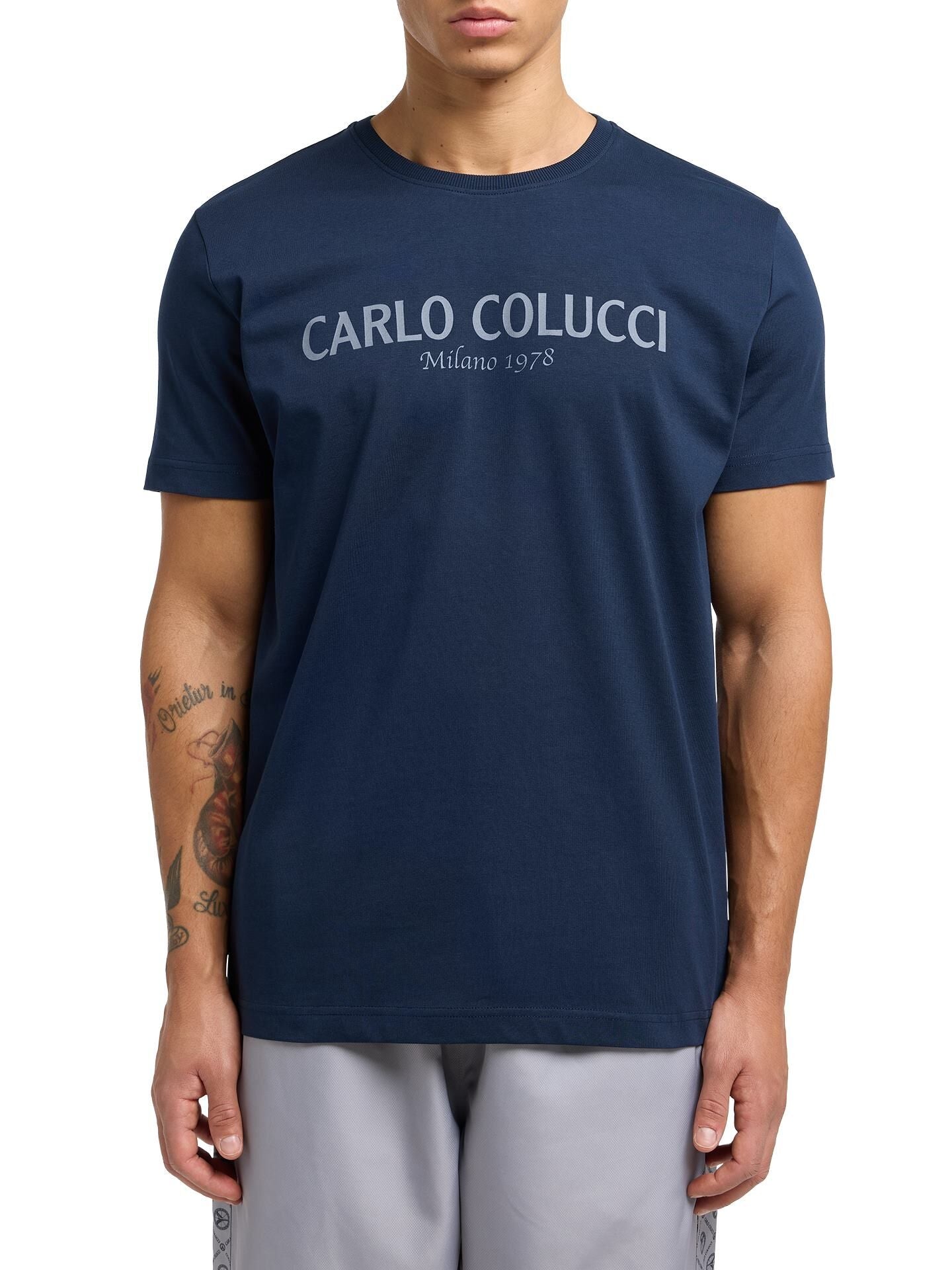 (49) Carlo Colucci TShirt navyblau C440 10