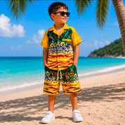 Kinder Sommer Set Hawaii bunt 2 teilig Palmen Sommer Strand