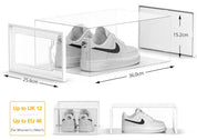 See Spring 12er Schuhboxen Kunststoff transparent faltbar Set Schuh Organizer Aufbewahrung (uvp 44,99 Amzn)