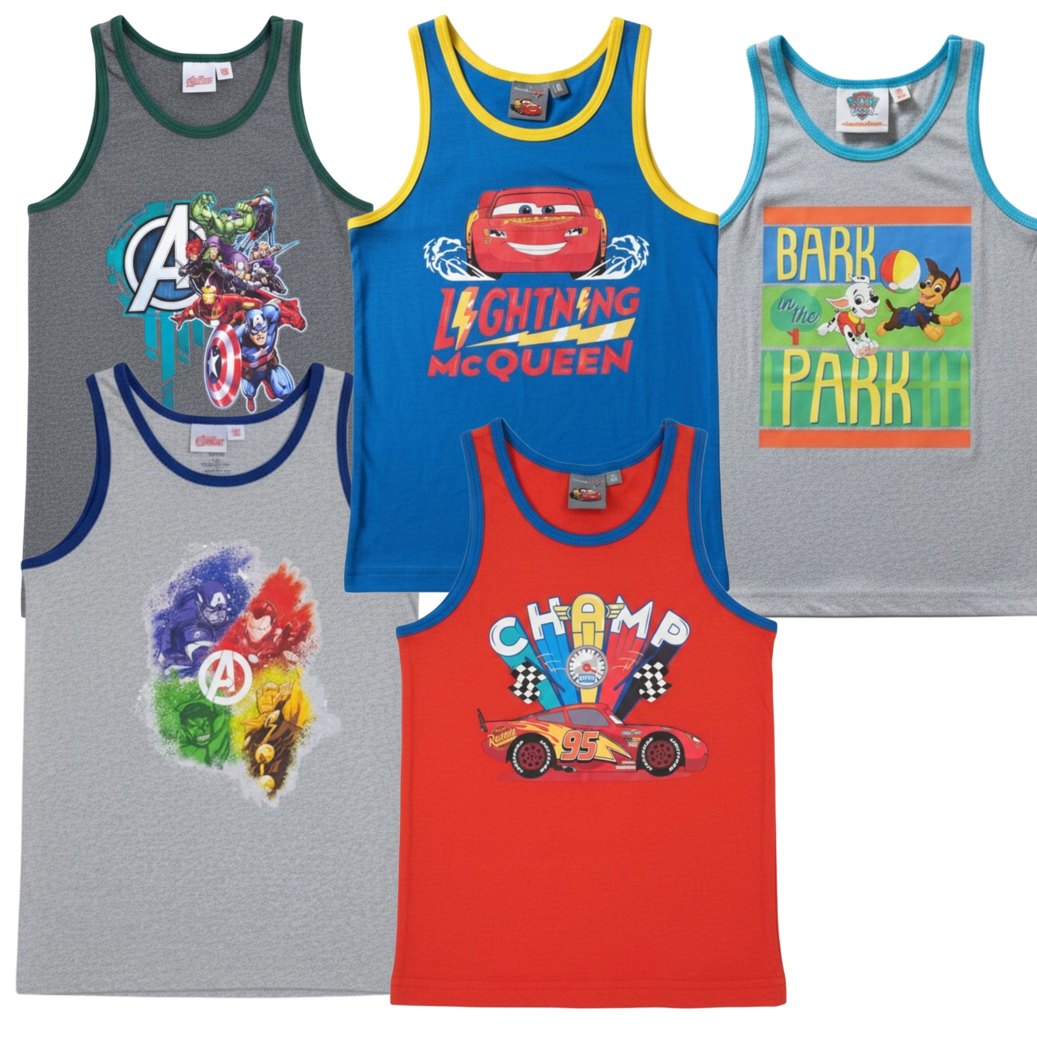 UNTERHEMDEN Sets Kinder  Boxershort  Sets Jungen Mädchen Disney Nickelodeon Paw Patrol, Avengers, Biene Maja, Mickey Mouse