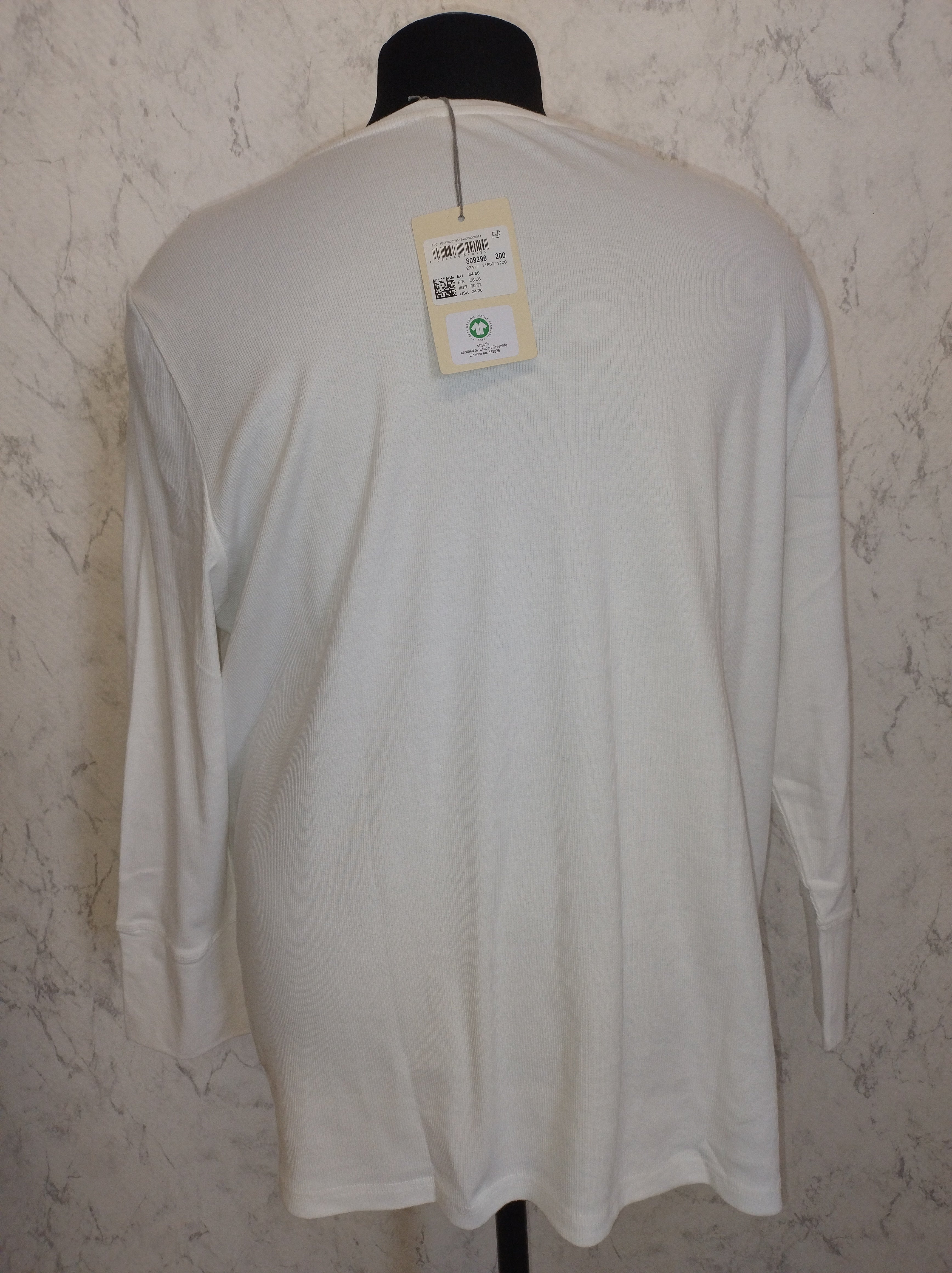 (U31) Ulla Popken Langarmshirt weiß 809296 200