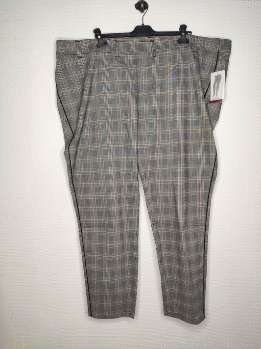 (U18) Ulla Popken Hose kariert grau 797867 130