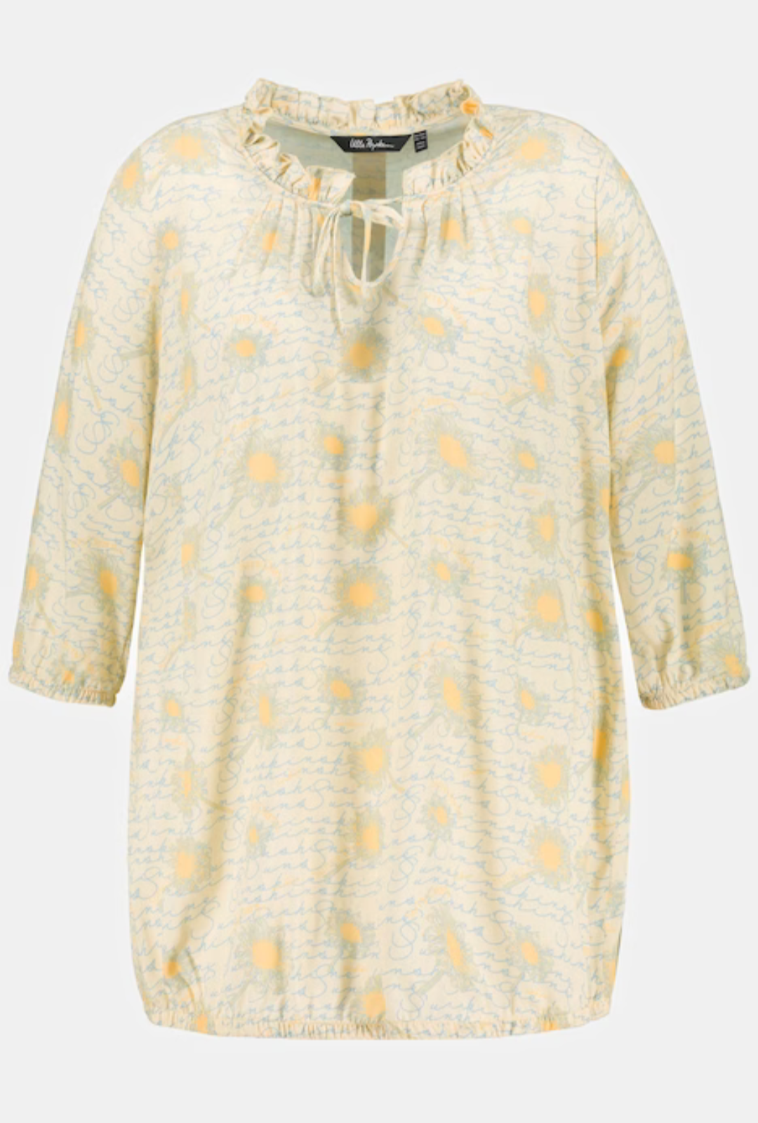 (U26) Ulla Popken Bluse Gelb Blumenmuster 801378 608