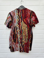 Carlo Colucci Tshirt rot muster 3d Optik Gr S