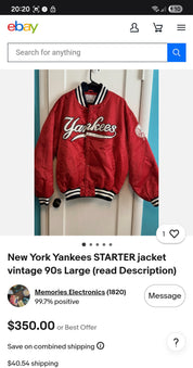 Vintage Neu New York Yankees Jacke (einige schwarze kleine Punkte)