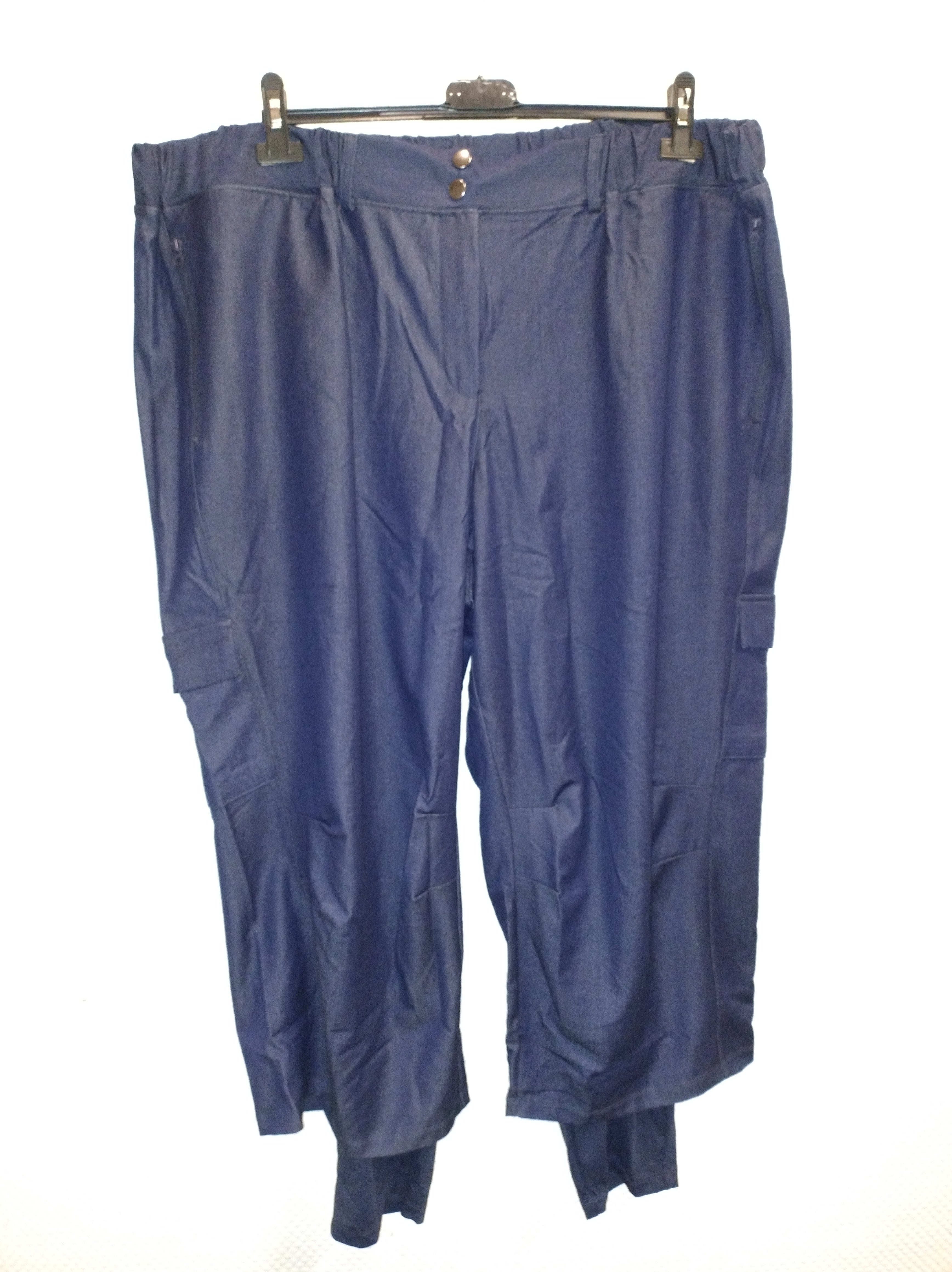 (U43) Ulla Popken Hose Sport Navy 796265 130