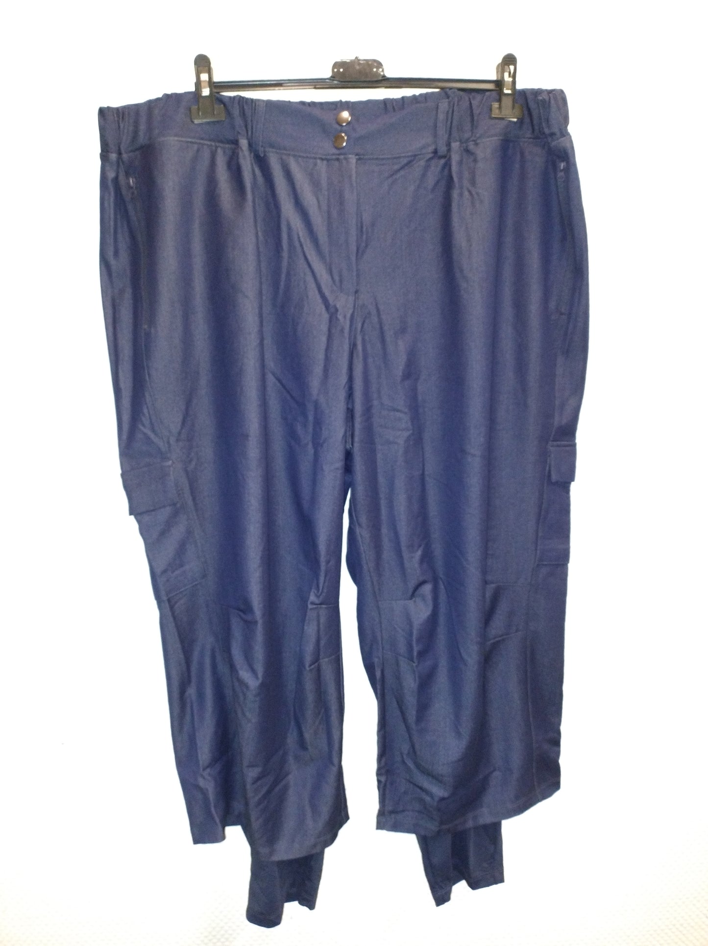 (U43) Ulla Popken Hose Sport Navy 796265 130