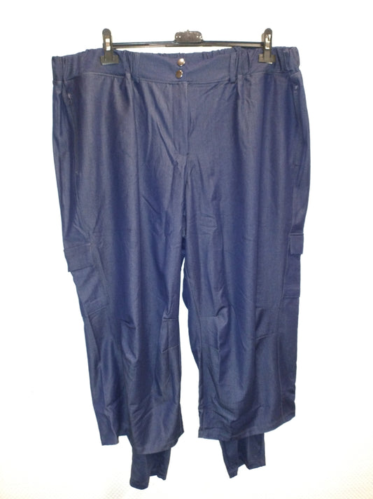 (U43) Ulla Popken Hose Sport Navy 796265 130