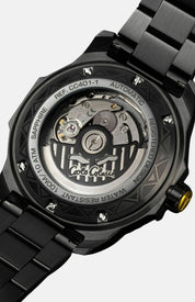 Nr1 Carlo Colucci Armbanduhr schwarz gelb Metallarmband + 2 Jahre Herstellergarantie