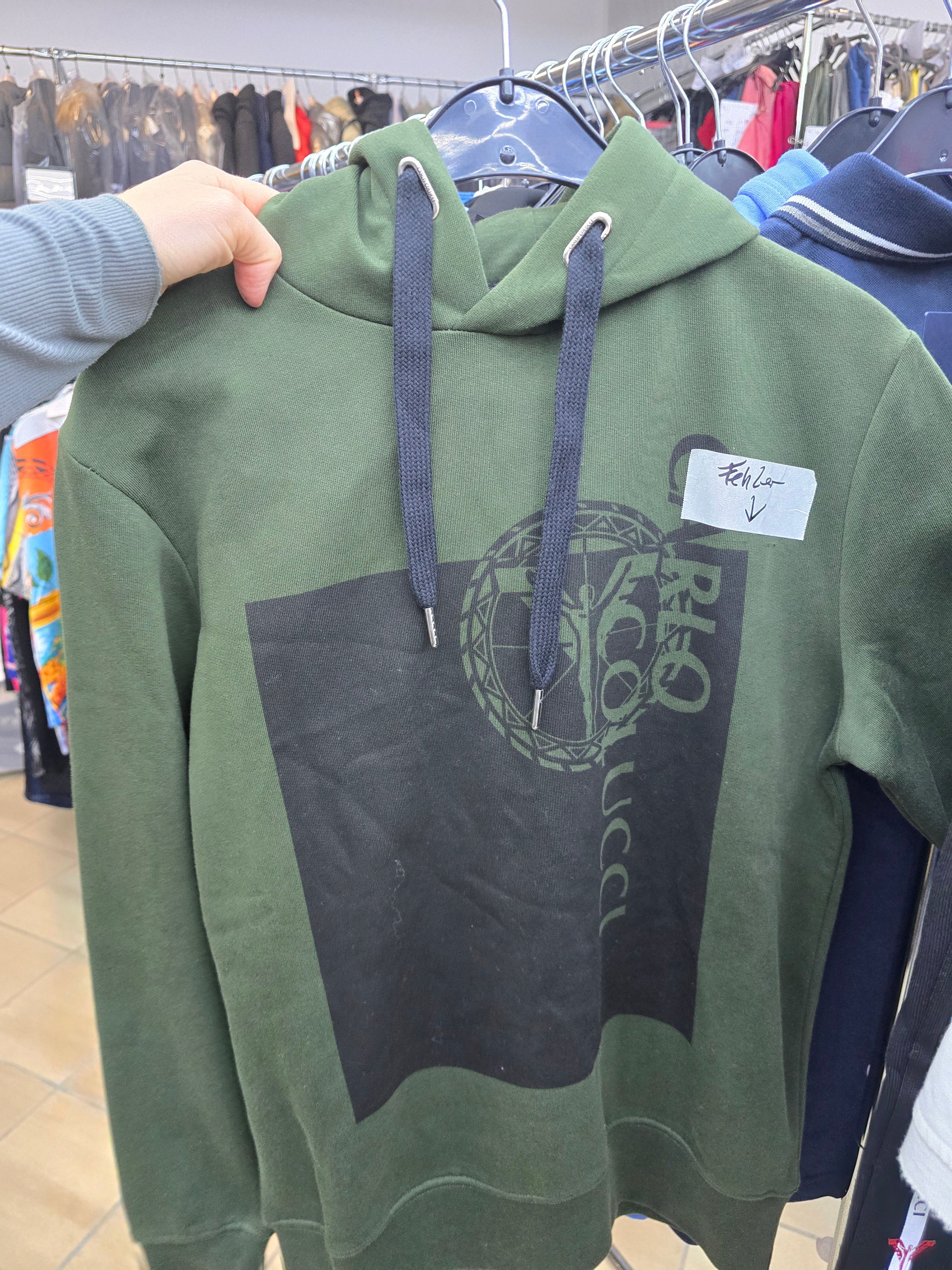 Carlo Colucci Hoodie grün XS mit Fehler (uvp189,99)