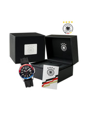 DFB Uhr schwarz Gummiarmband schwarz Ziffernblatt Nr 4 20504-1