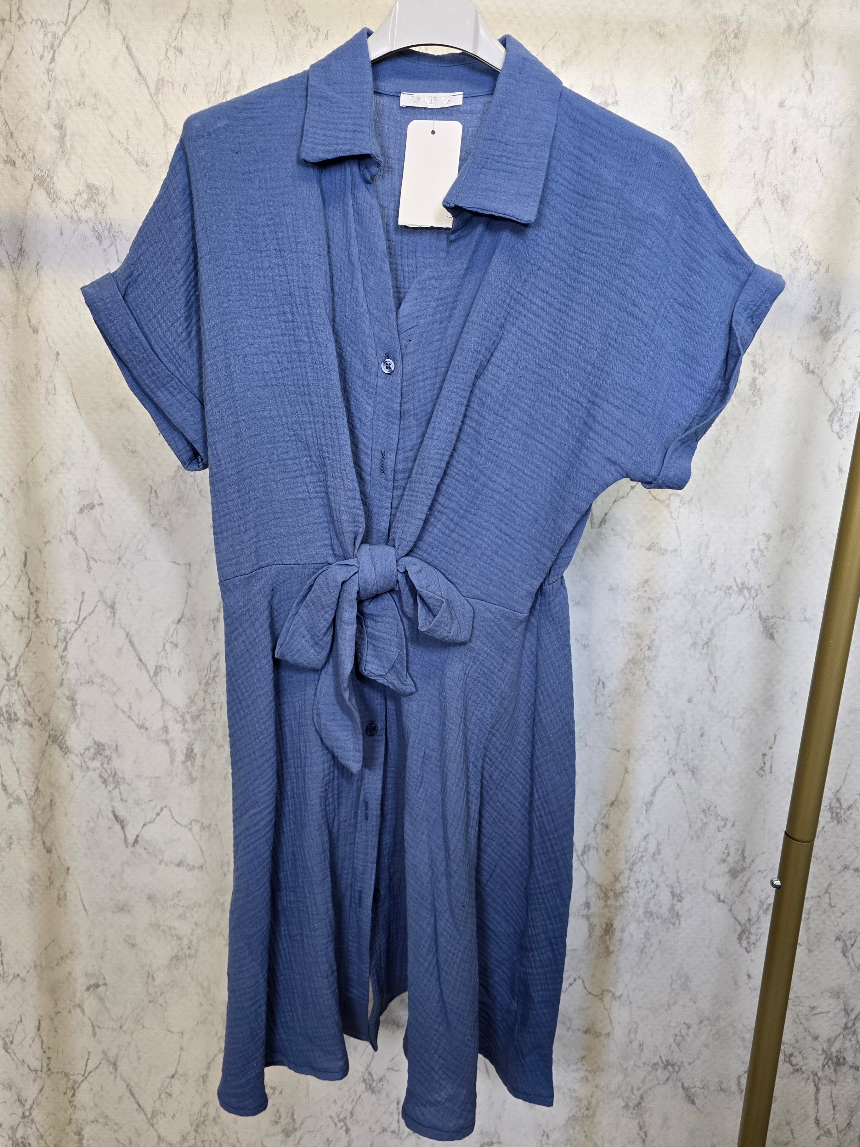 Sommer Kleid Baumwolle knielang