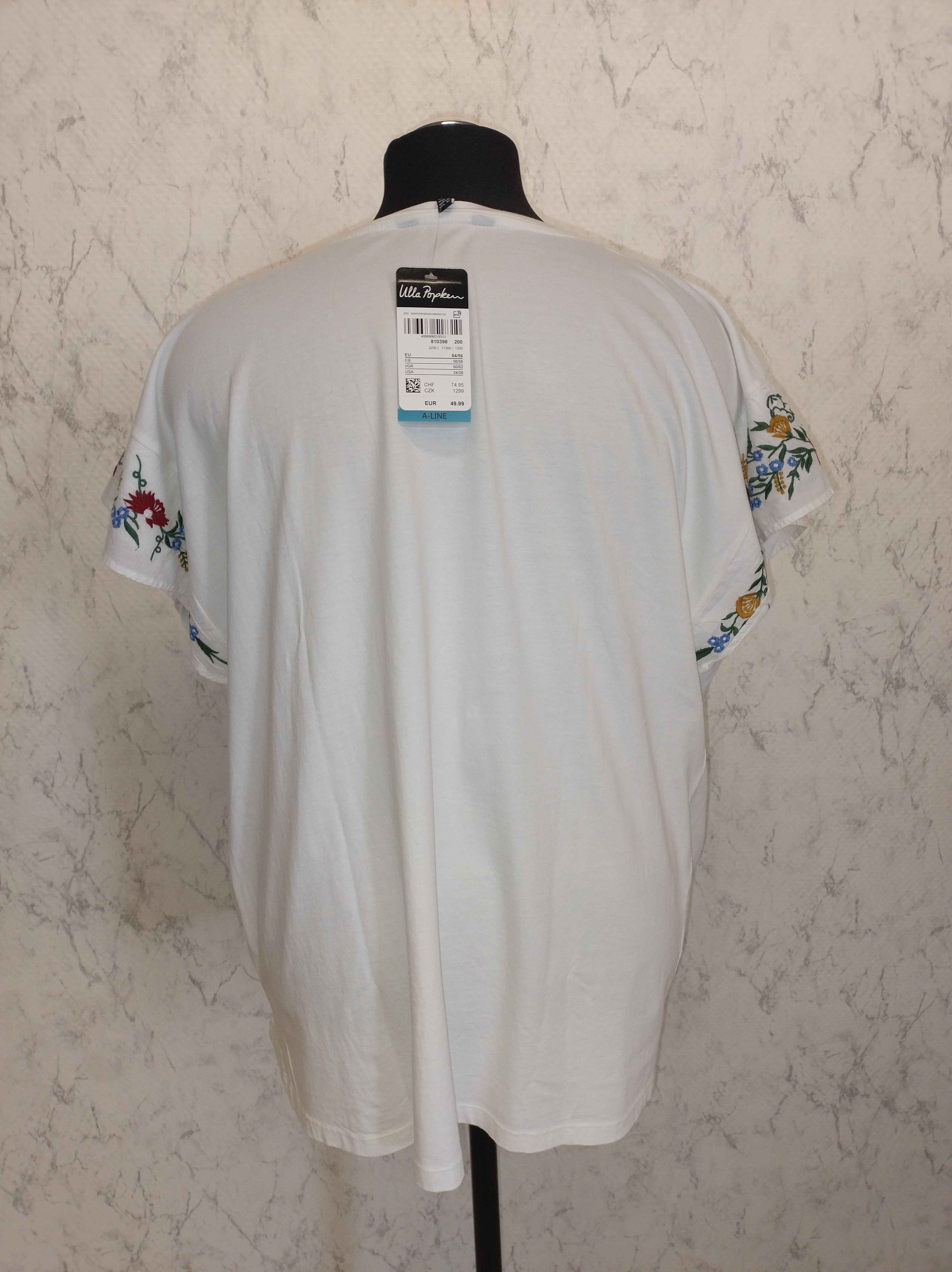(U11) Ulla Popken Bluse Weiß 810398 200