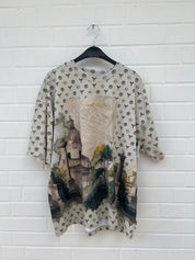 Carlo Colucci Tshirt schwarz / beige muster