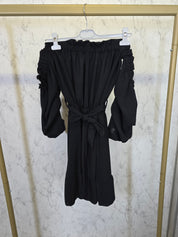 Schulterfreies Sommerkleid langarm