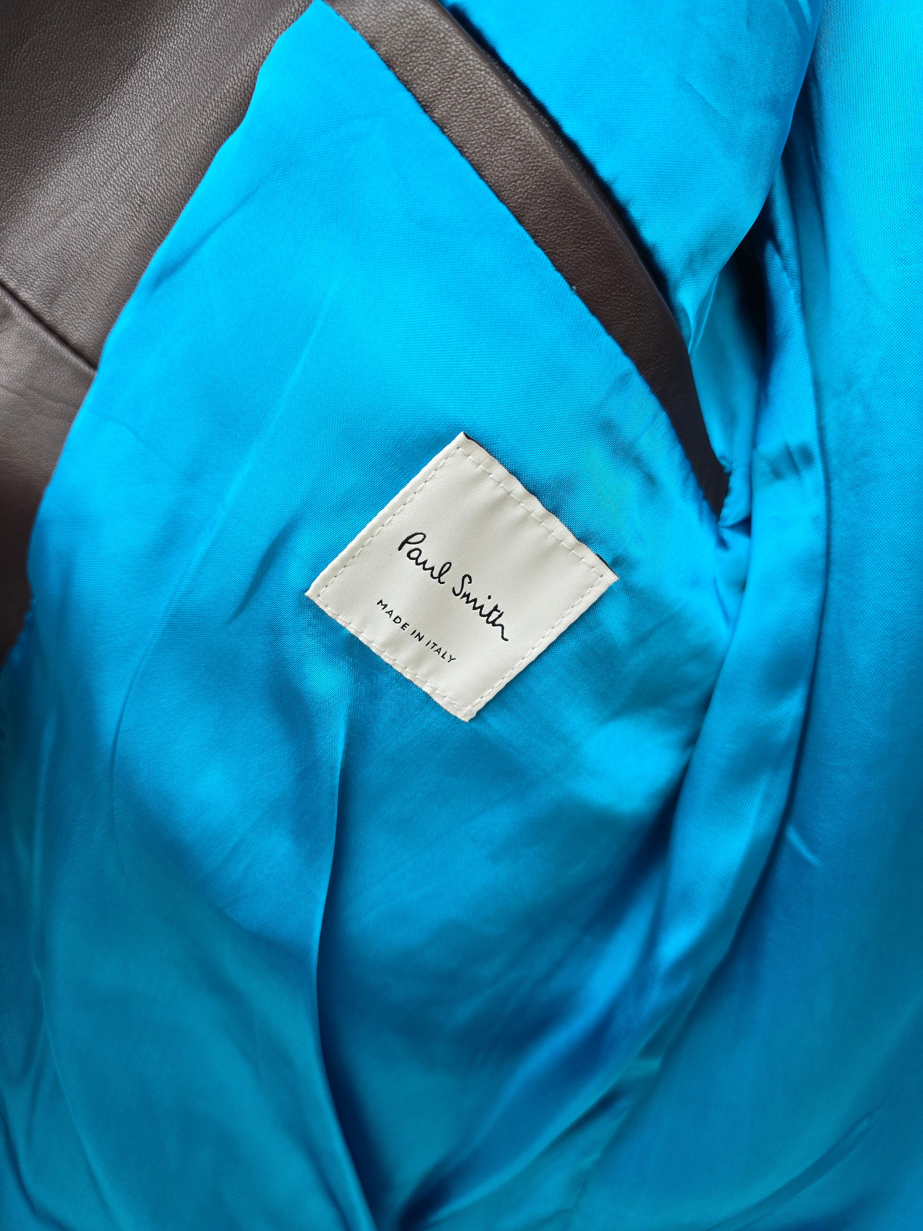 Paul Smith Herren Lederjacke braun Gr M Echtleder