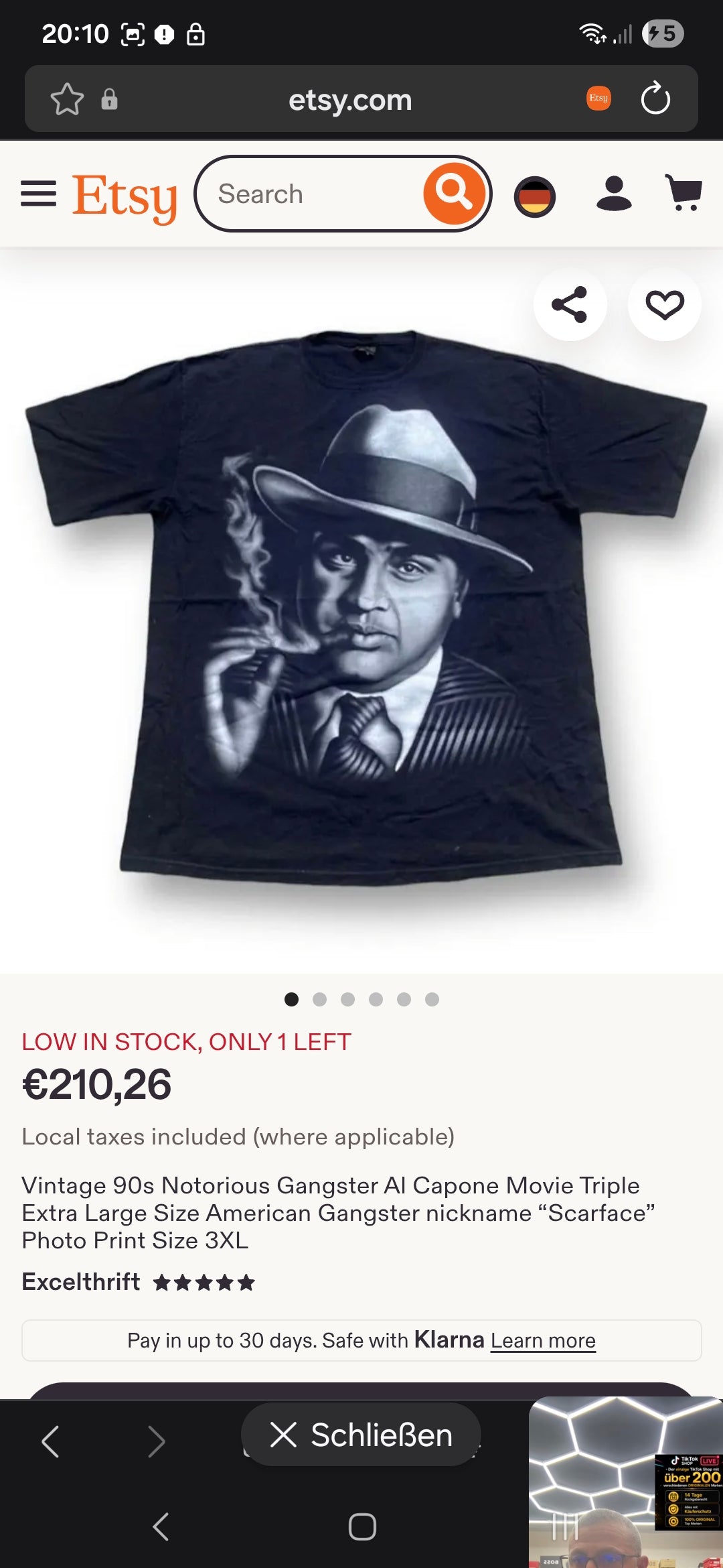 Vintage Urban Legends Changes Tshirt Al Capone schwarz