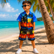 Kinder Sommer Set Hawaii bunt 2 teilig Palmen Sommer Strand