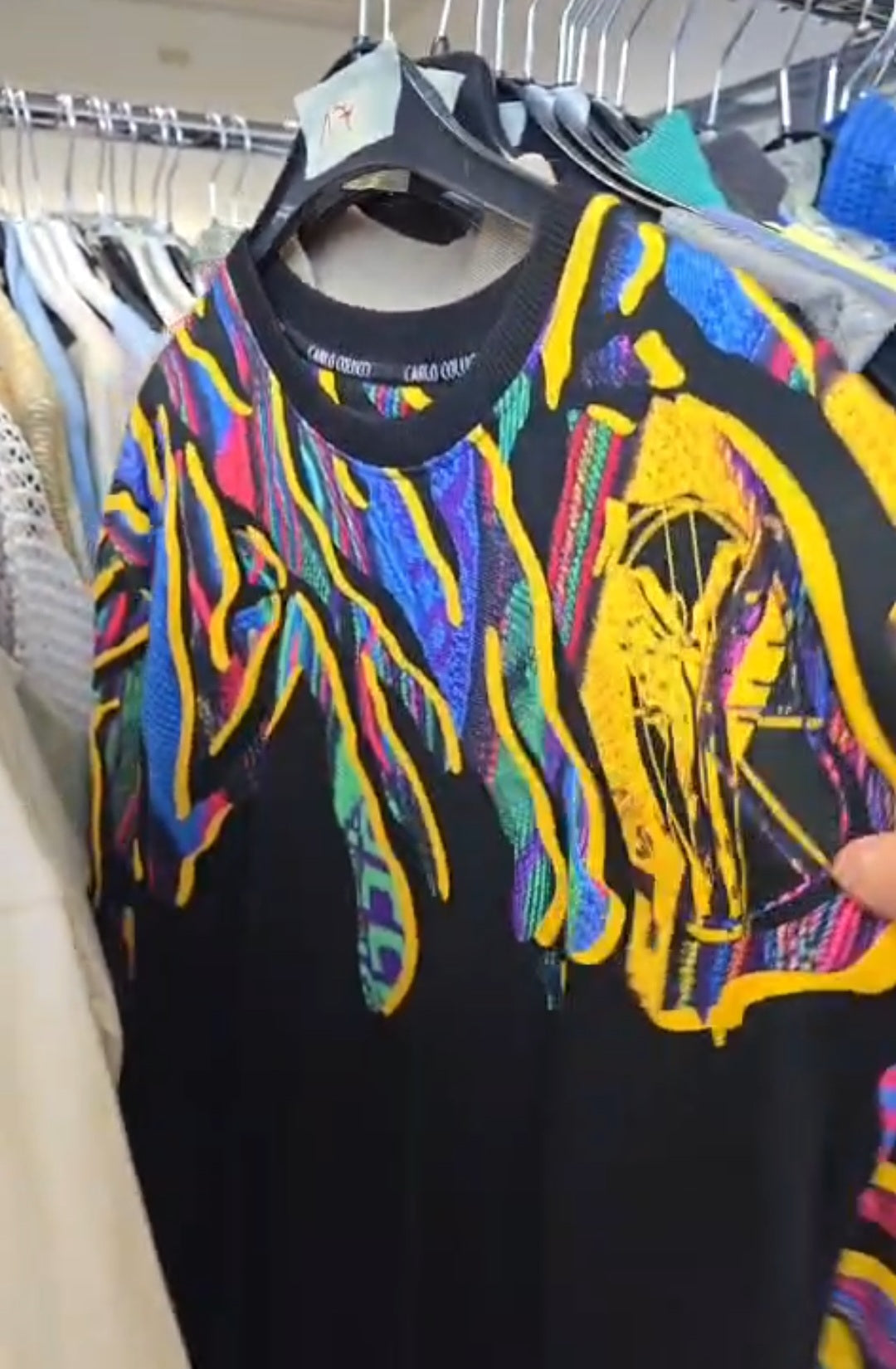 Nr 17 Carlo Colucci Tshirt uvp 99,95 schwarz bunt