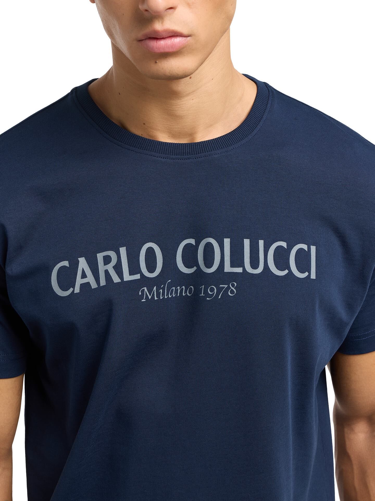 (49) Carlo Colucci TShirt navyblau C440 10